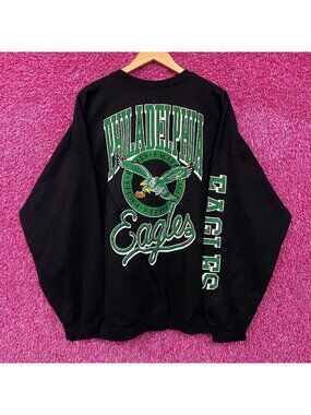 Junk Food Clothing Philadelphia Eagles Glitter Flea Market Crewneck Sweatshirt 2